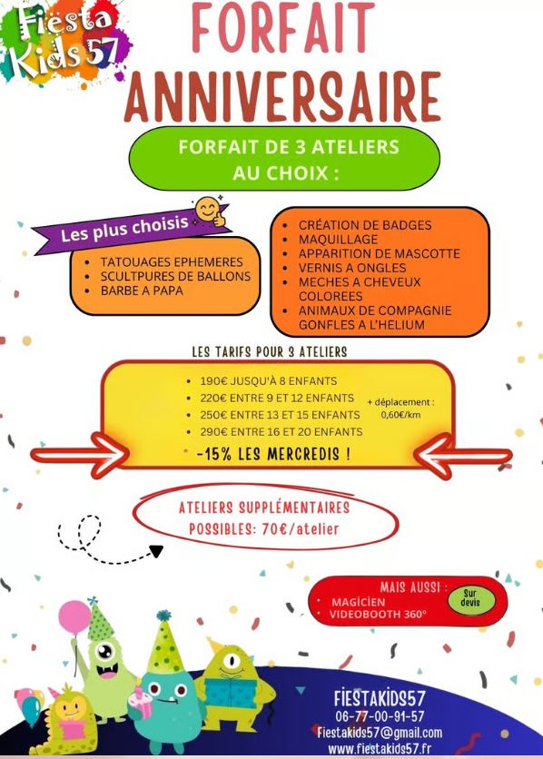 Anniversaire enfants Metz Moselle
